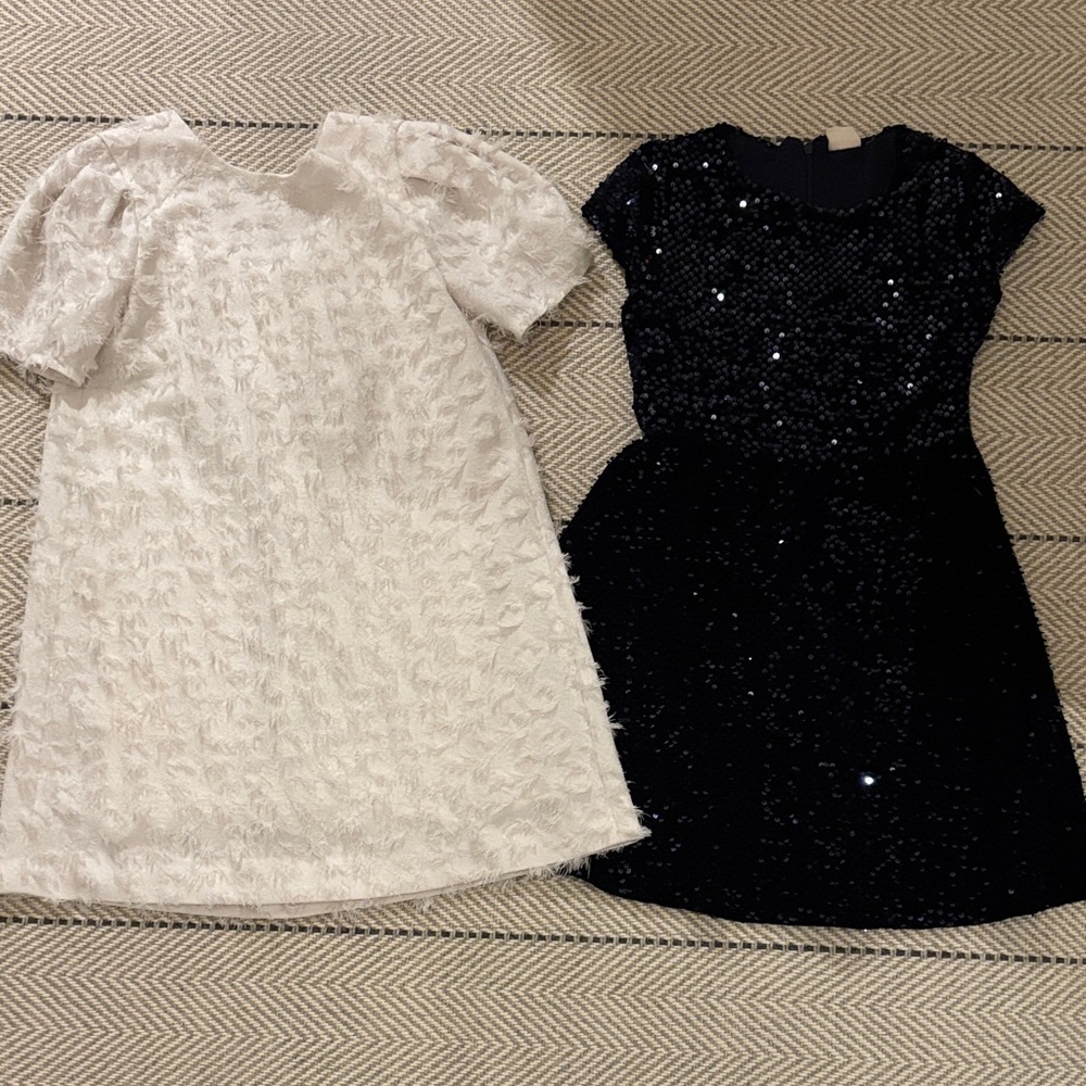 Elegant Kids Dress Set - White and Navy